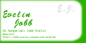 evelin jobb business card